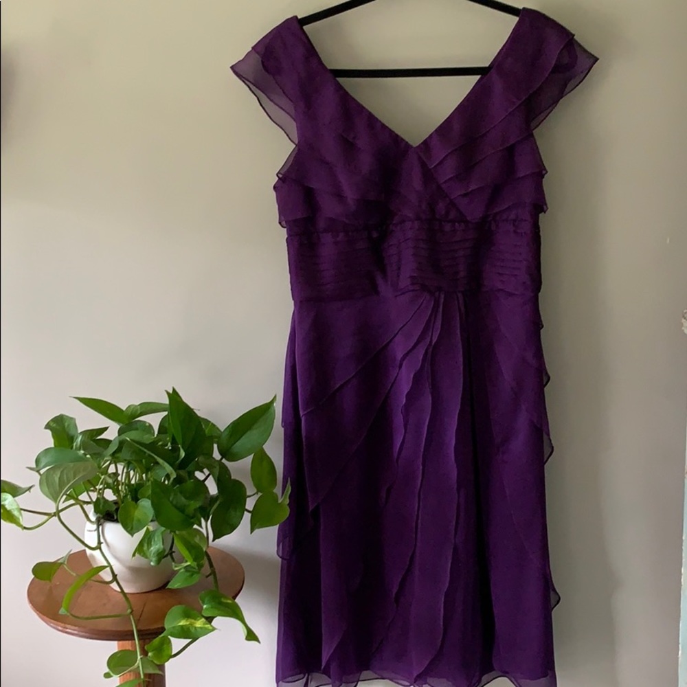 ADRIANNA PAPELL DRESS Sz 10 purple NEVER WORN